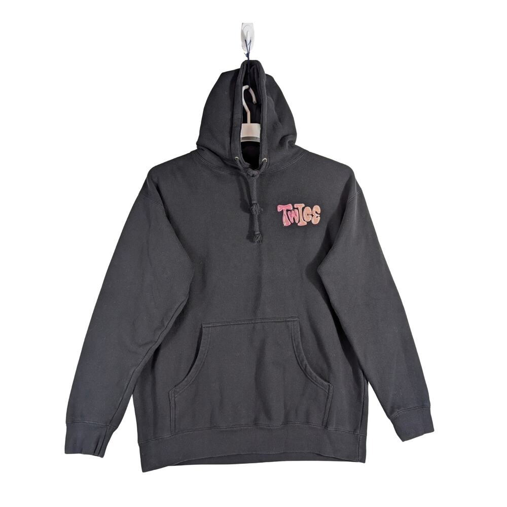 OFFICIAL TWICE Ready to Be US Tour 23' RARE Jelly Hoodie Sweatshirt Black Size L